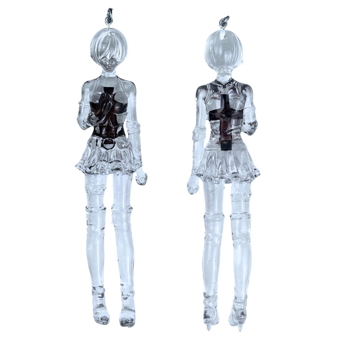 SHO - 3D Clear Cross Charm